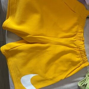 Nike Yellow Standard Fit Shorts